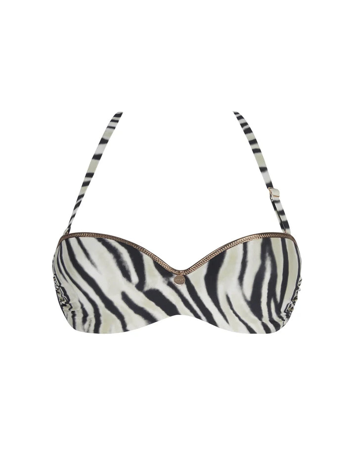 Antigel Swimwear by Lise Charmel - La Tigre Blanc Soft Bandeau Strapless Bikini Tigre Bronze