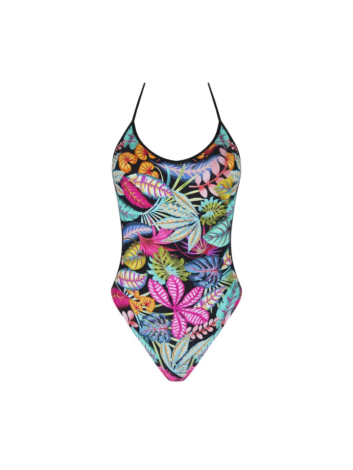 Antigel Swimwear by Lise Charmel - La Foret Magic Wireless Seduction Halter Swimsuit Noir Enchante