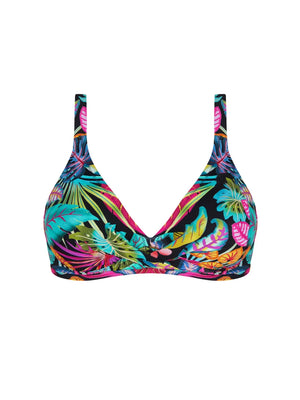 Antigel Swimwear by Lise Charmel - La Foret Magic Halter Underwired Bikini Top Noir Enchante