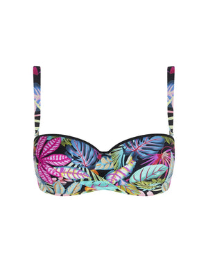Antigel Swimwear by Lise Charmel - La Foret Magic Soft Bandeau Strapless Support Bikini Noir Enchante