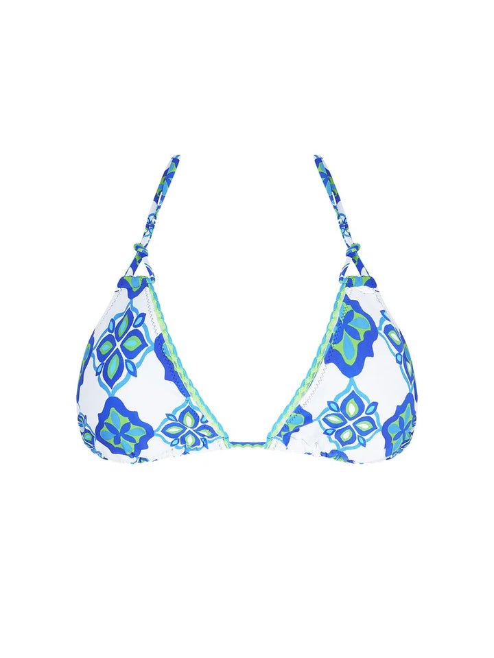 Antigel Swimwear by Lise Charmel - L'Artisane Antigel Soft Padded Triangle Bikini With Ties Bleu Ceramic