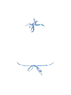 Antigel Swimwear by Lise Charmel - L'Artisane Antigel Soft Padded Triangle Bikini With Ties Bleu Ceramic
