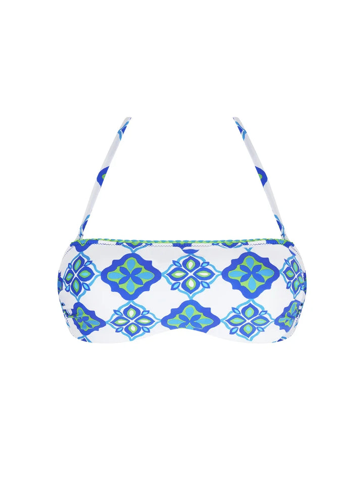 Antigel Swimwear by Lise Charmel - L'Artisane Antigel Strapless Bandeau Bikini Bleu Ceramic