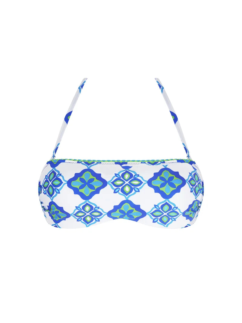 Antigel Swimwear by Lise Charmel - L'Artisane Antigel Strapless Bandeau Bikini Bleu Ceramic
