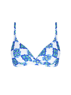 Antigel Swimwear by Lise Charmel - L'Artisane Antigel Wireless Padded Bikini Top Bleu Ceramic
