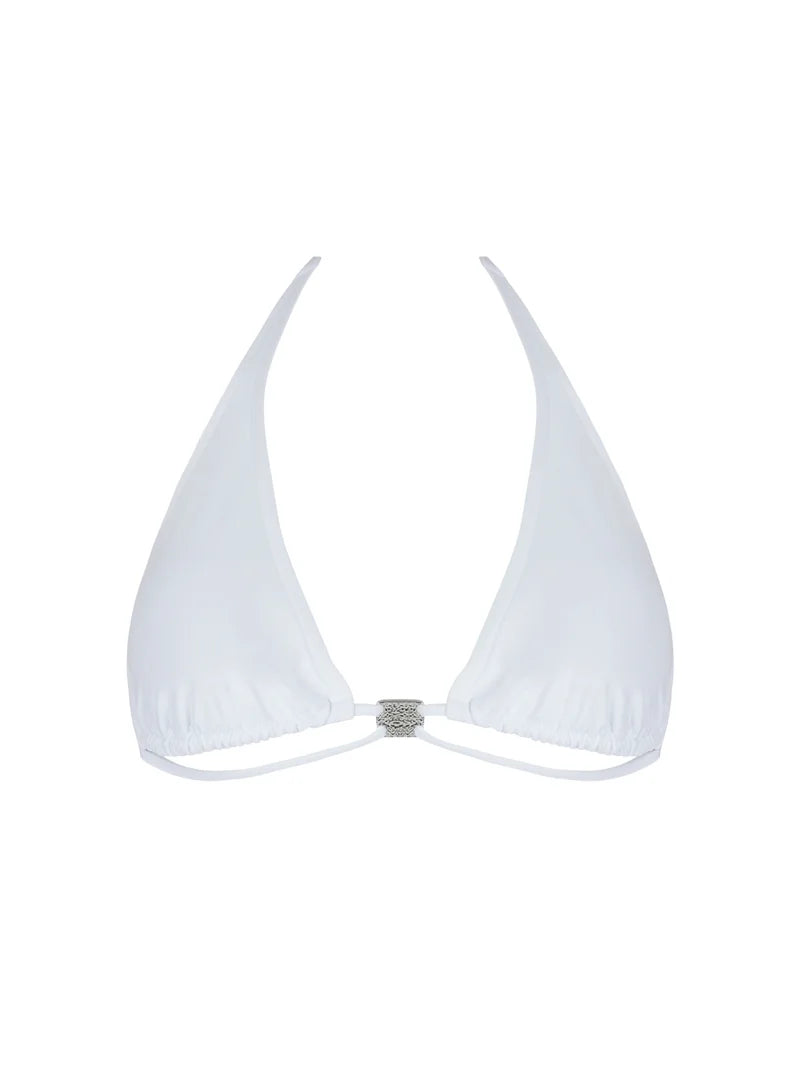 Lise Charmel Swimwear - Eclat D'argent Soft Padded Triangle Bikini With Ties White Argent