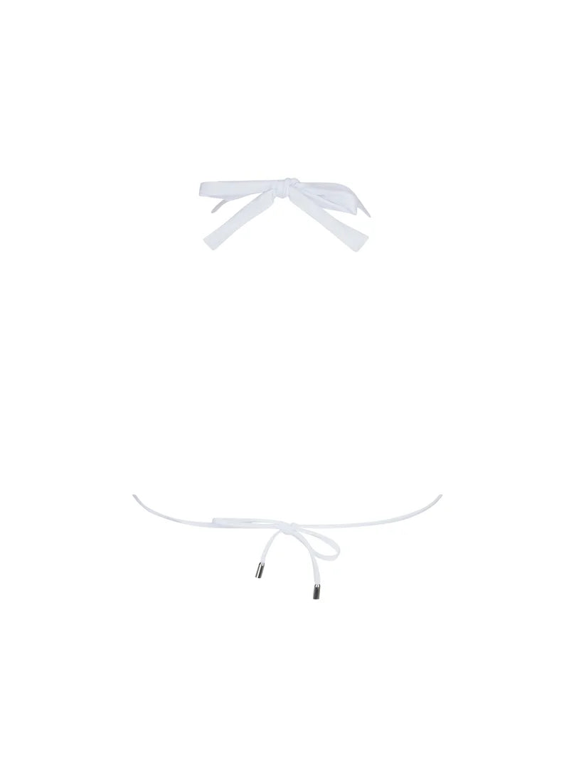 Lise Charmel Swimwear - Eclat D'argent Soft Padded Triangle Bikini With Ties White Argent