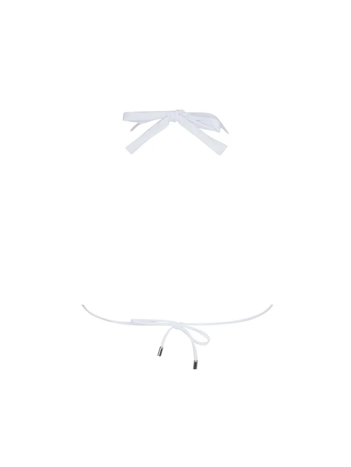 Lise Charmel Swimwear - Eclat D'argent Soft Padded Triangle Bikini With Ties White Argent