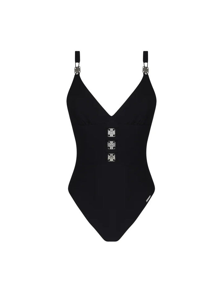Lise Charmel Swimwear - Eclat D'argent Wireless Swimsuit Black Argent
