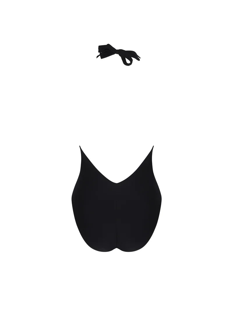 Lise Charmel Swimwear - Eclat D'argent Wireless Seduction Halter Swimsuit Black Argent