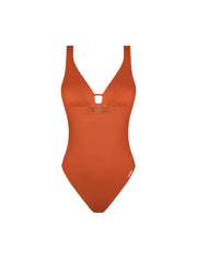 Lise Charmel Swimwear - Sillage Couture Wireless Swimsuit Underbreast Jewel Orange Sillage