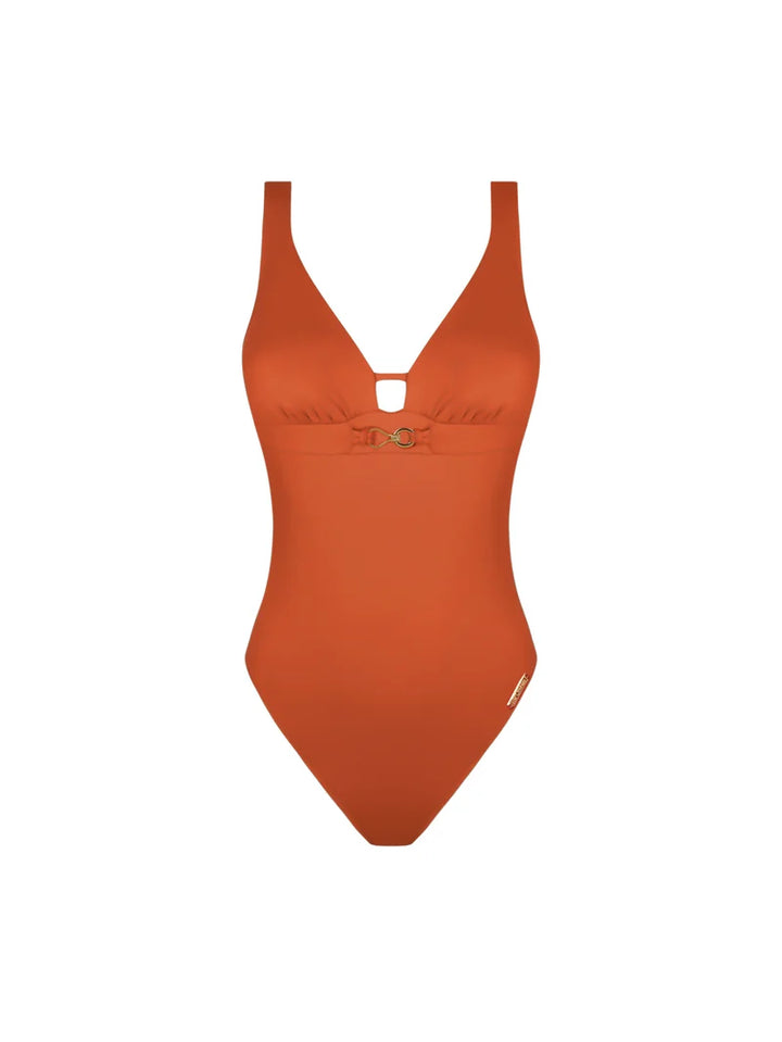 Lise Charmel Swimwear - Sillage Couture Wireless Swimsuit Underbreast Jewel Orange Sillage