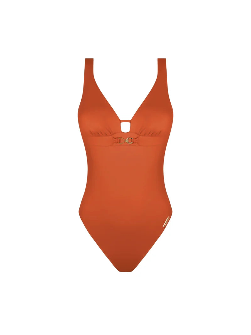 Lise Charmel Swimwear - Sillage Couture Wireless Swimsuit Underbreast Jewel Orange Sillage