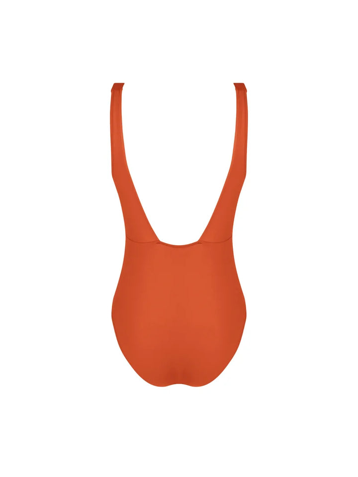 Lise Charmel Swimwear - Sillage Couture Wireless Swimsuit Underbreast Jewel Orange Sillage
