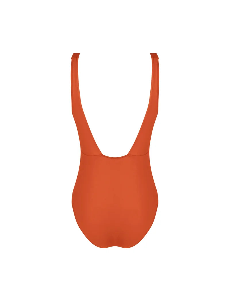 Lise Charmel Swimwear - Sillage Couture Wireless Swimsuit Underbreast Jewel Orange Sillage