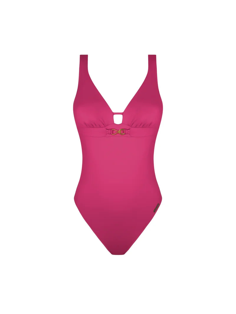 Lise Charmel Swimwear - Sillage Couture Wireless Swimsuit Underbreast Jewel Fuschia Sillage