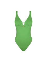 Lise Charmel Swimwear - Sillage Couture Wireless Swimsuit Underbreast Jewel Vert Sillage