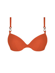 Lise Charmel Swimwear - Sillage Couture Padded Plunge Bikini Top Orange Sillage