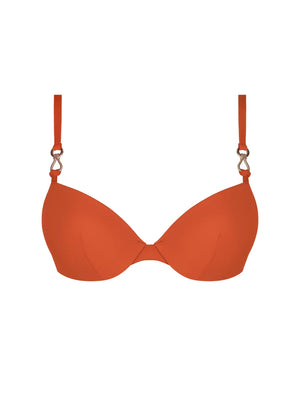 Lise Charmel Swimwear - Sillage Couture Padded Plunge Bikini Top Orange Sillage