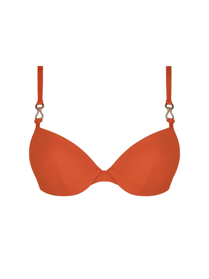 Lise Charmel Swimwear - Sillage Couture Padded Plunge Bikini Top Orange Sillage