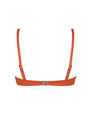 Lise Charmel Swimwear - Sillage Couture Padded Plunge Bikini Top Orange Sillage