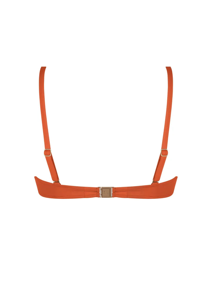 Lise Charmel Swimwear - Sillage Couture Padded Plunge Bikini Top Orange Sillage
