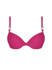 Lise Charmel Swimwear - Sillage Couture Padded Plunge Bikini Top Fuschia Sillage
