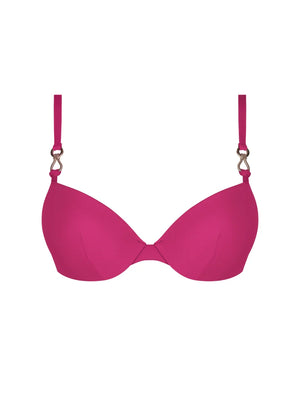 Lise Charmel Swimwear - Sillage Couture Padded Plunge Bikini Top Fuschia Sillage