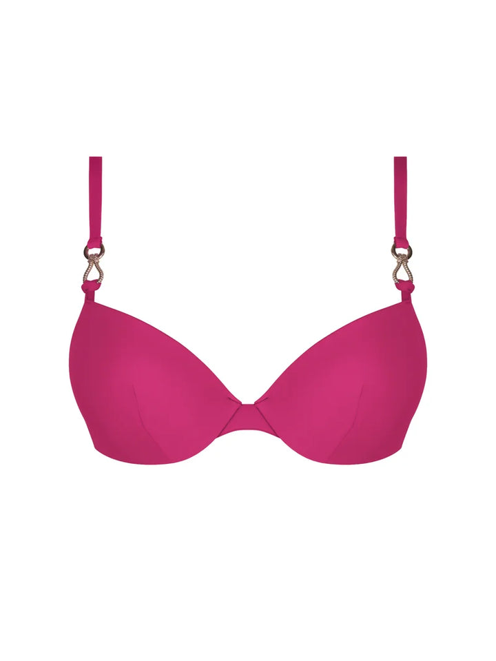 Lise Charmel Swimwear - Sillage Couture Padded Plunge Bikini Top Fuschia Sillage