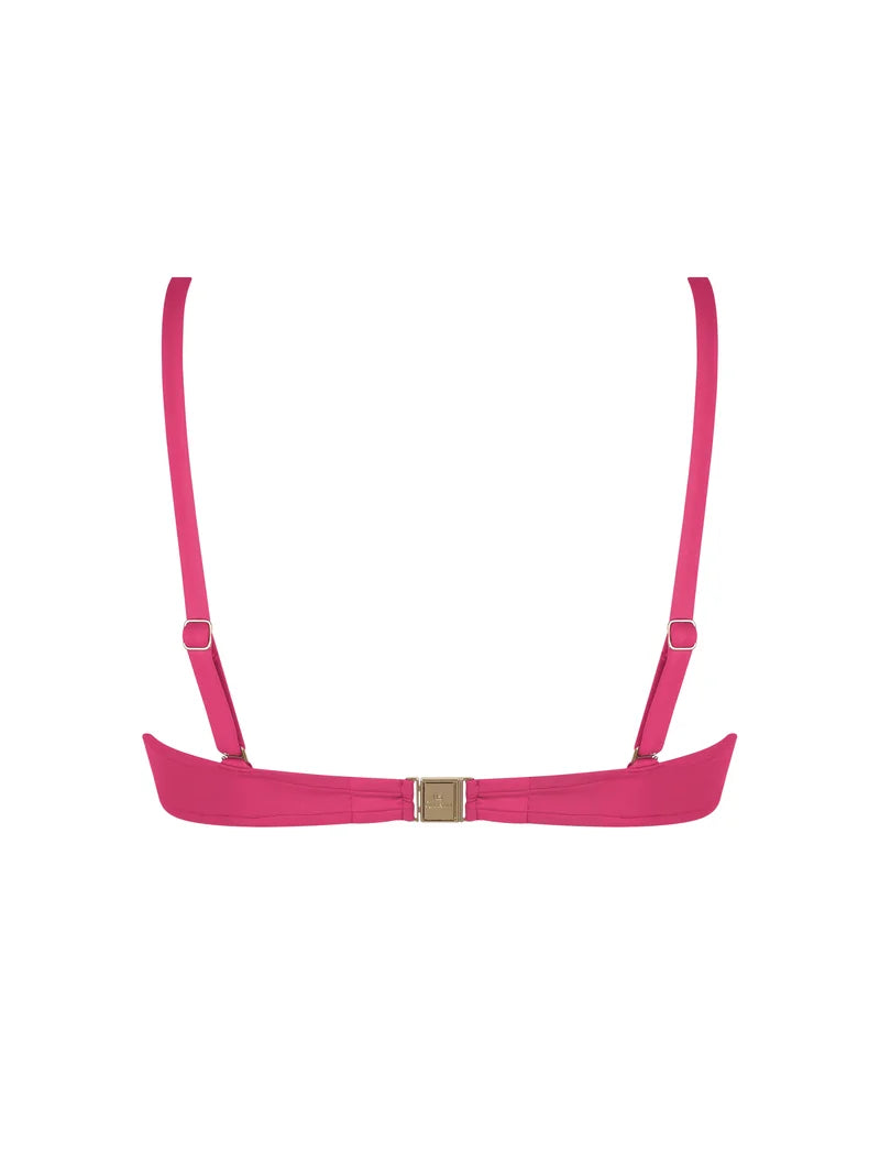 Lise Charmel Swimwear - Sillage Couture Padded Plunge Bikini Top Fuschia Sillage