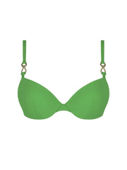 Lise Charmel Swimwear - Sillage Couture Padded Plunge Bikini Top Vert Sillage