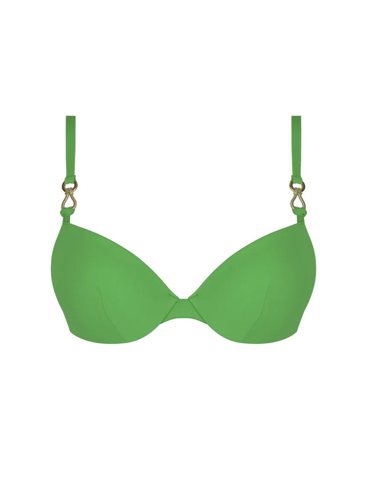 Lise Charmel Swimwear - Sillage Couture Padded Plunge Bikini Top Vert Sillage
