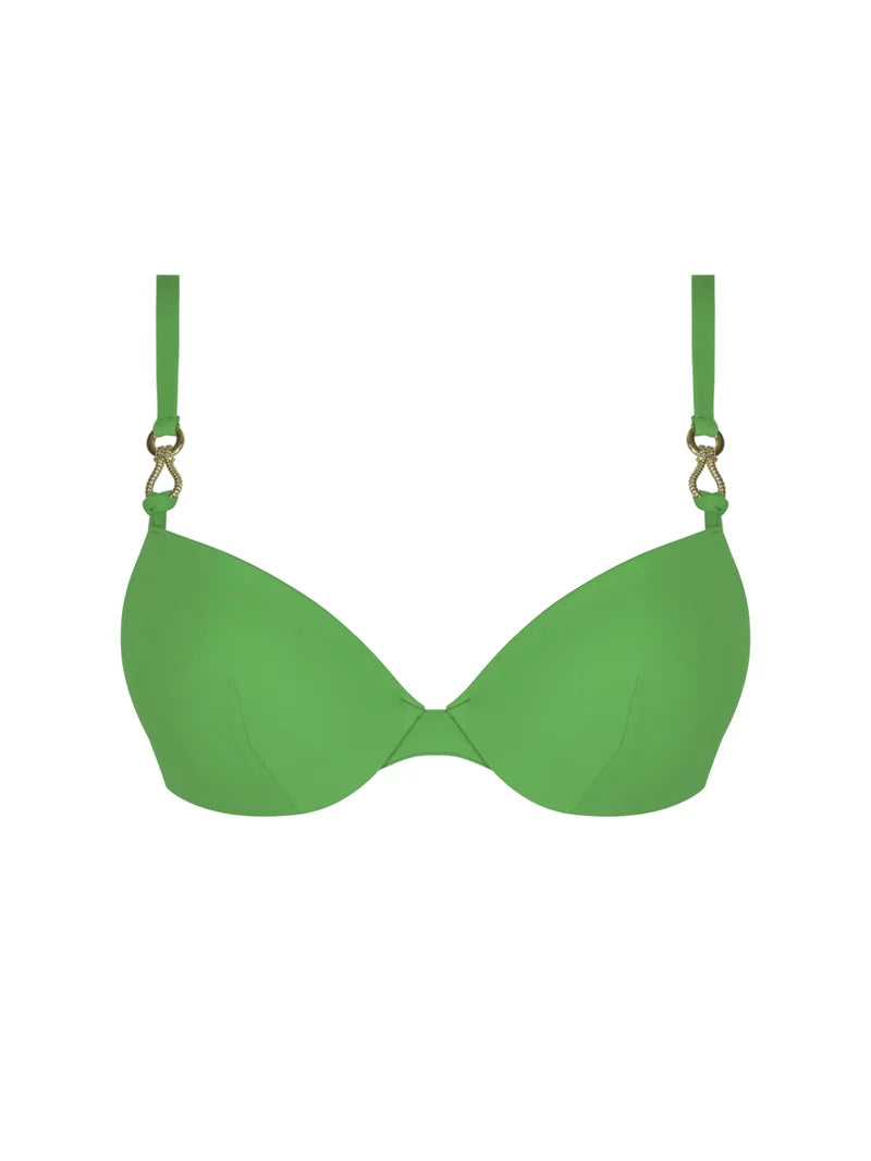 Lise Charmel Swimwear - Sillage Couture Padded Plunge Bikini Top Vert Sillage