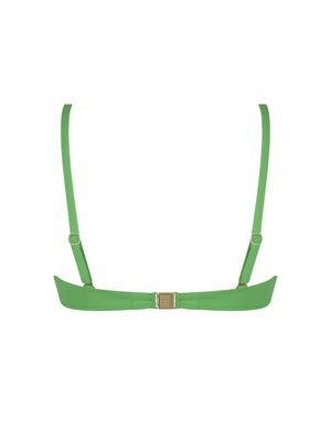 Lise Charmel Swimwear - Sillage Couture Padded Plunge Bikini Top Vert Sillage