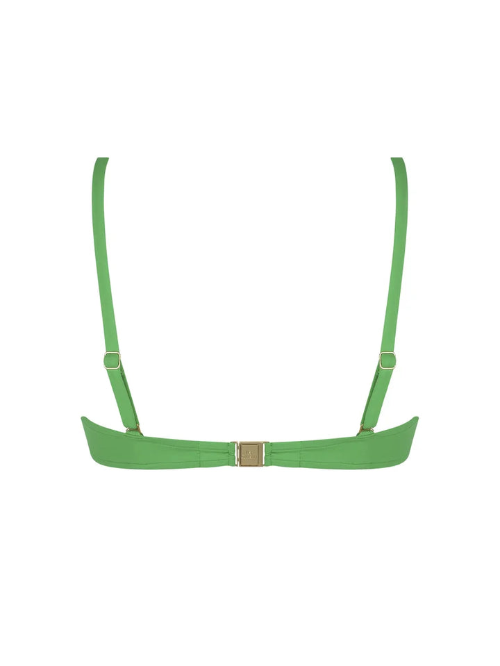 Lise Charmel Swimwear - Sillage Couture Padded Plunge Bikini Top Vert Sillage