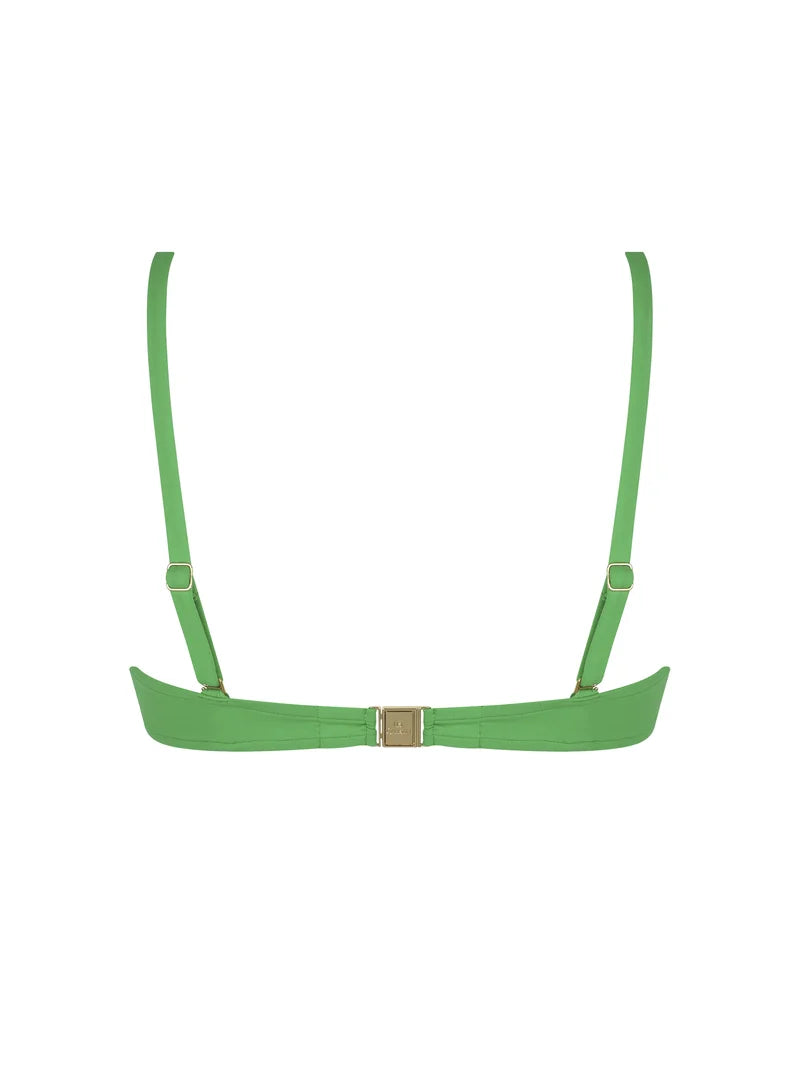 Lise Charmel Swimwear - Sillage Couture Padded Plunge Bikini Top Vert Sillage