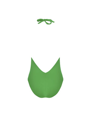 Lise Charmel Swimwear - Sillage Couture Halterneck Plunging Back Swimsuit Vert Sillage