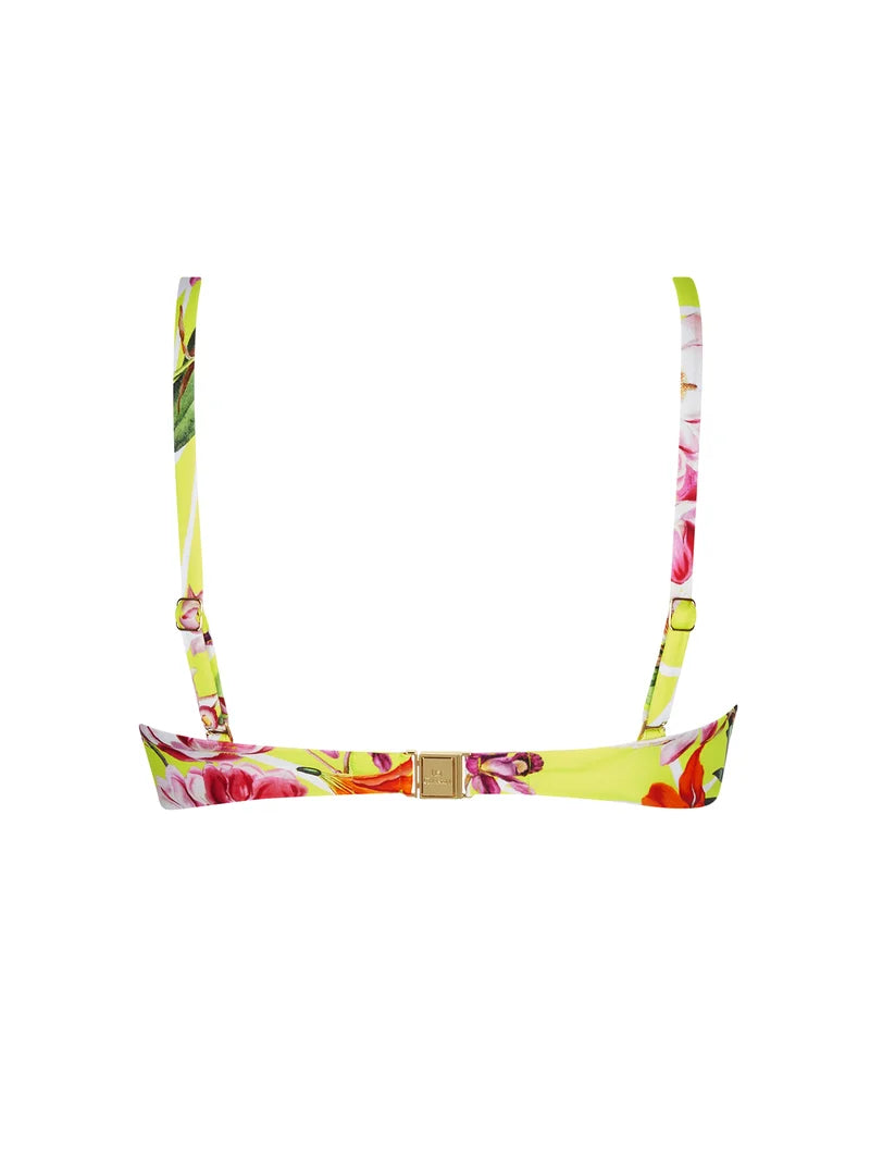 Lise Charmel Swimwear - Fleurs Splendeur Cropped Bustier BIkini Splendeur Lime