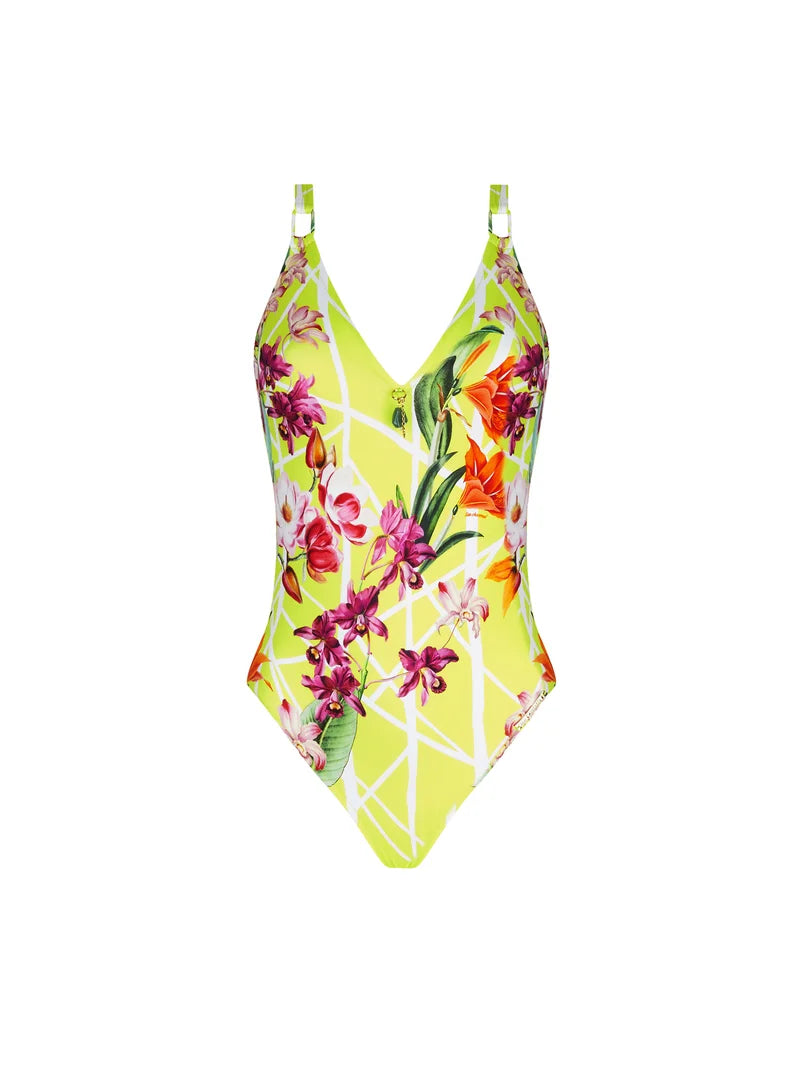 Lise Charmel Swimwear - Fleurs Splendeur Wireless Swimsuit Splendeur Lime