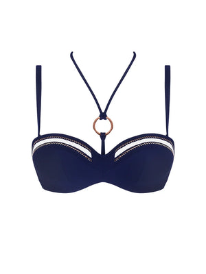 Lise Charmel Swimwear - Cordage Precieux Cropped Bustier Bikini Cordage Navy
