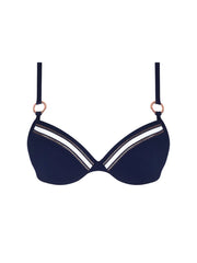 Lise Charmel Swimwear - Cordage Precieux Padded Plunge Bikini Top Cordage Navy
