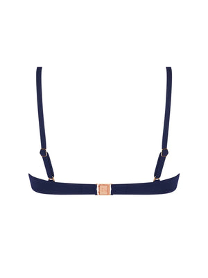 Lise Charmel Swimwear - Cordage Precieux Padded Plunge Bikini Top Cordage Navy