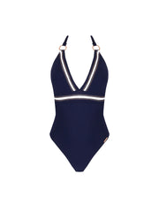 Lise Charmel Swimwear - Cordage Precieux Wireless Seduction Halter Swimsuit Cordage Navy