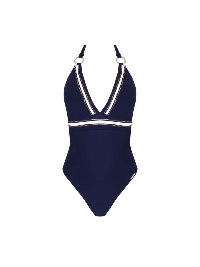 Lise Charmel Swimwear - Cordage Precieux Wireless Seduction Halter Swimsuit Cordage Navy