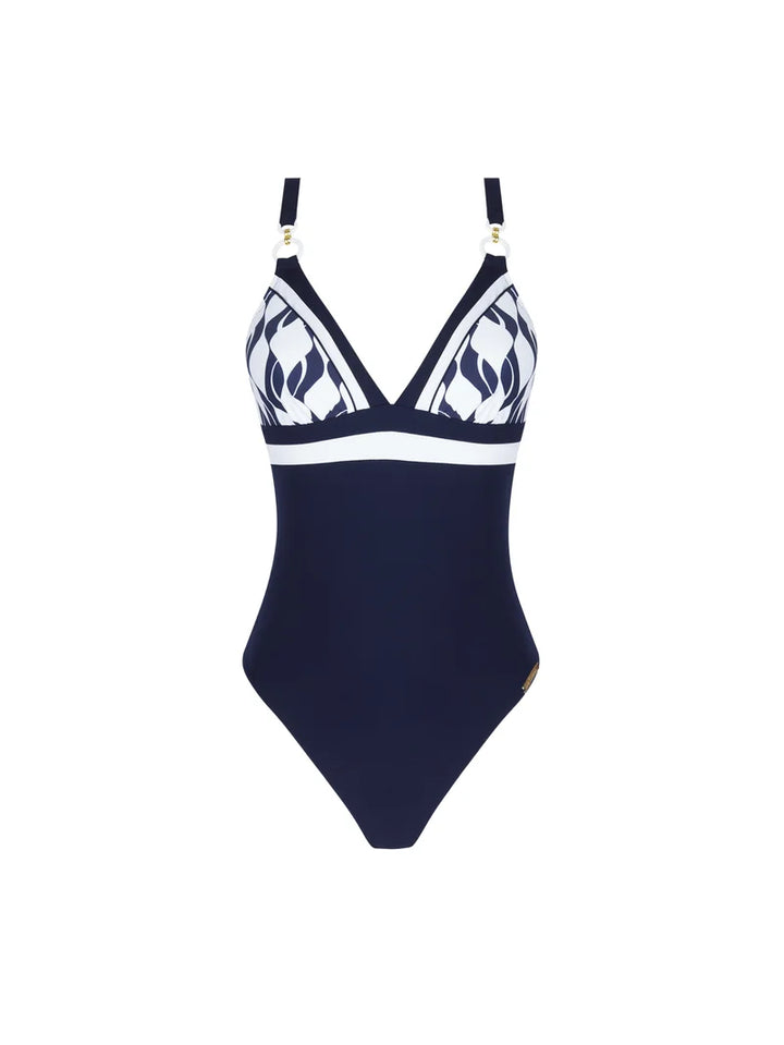 Lise Charmel Swimwear - Danse Des Vagues Wireless Swimsuit High Back Danse Blue