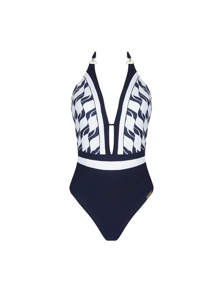 Lise Charmel Swimwear - Danse Des Vagues Wireless Seduction Halter Swimsuit Danse Blue