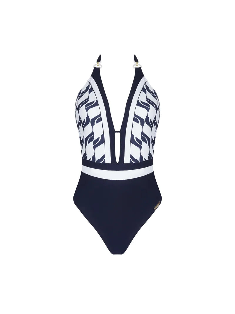 Lise Charmel Swimwear - Danse Des Vagues Wireless Seduction Halter Swimsuit Danse Blue
