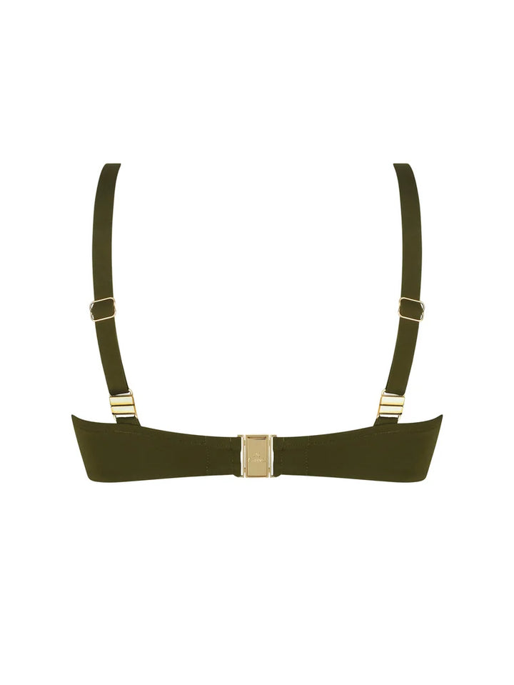 Lise Charmel Swimwear - Palmier Audace Balconet Bikini Top Kaki Audace