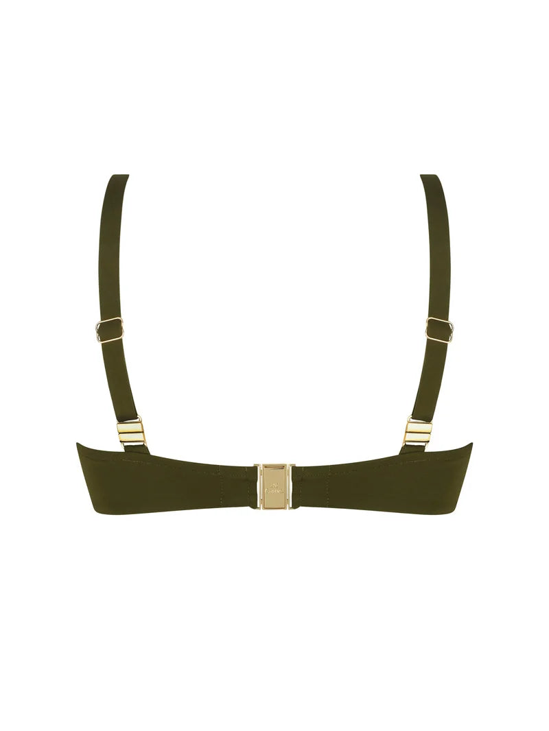 Lise Charmel Swimwear - Palmier Audace Balconet Bikini Top Kaki Audace