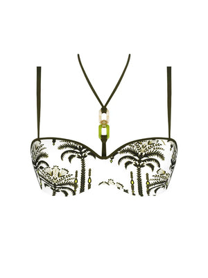 Lise Charmel Swimwear - Palmier Audace Cropped Bustier Bikini Kaki Audace
